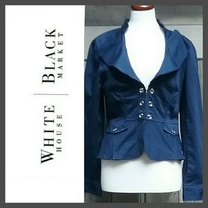 White House Black Market Blue Blazer Size 14